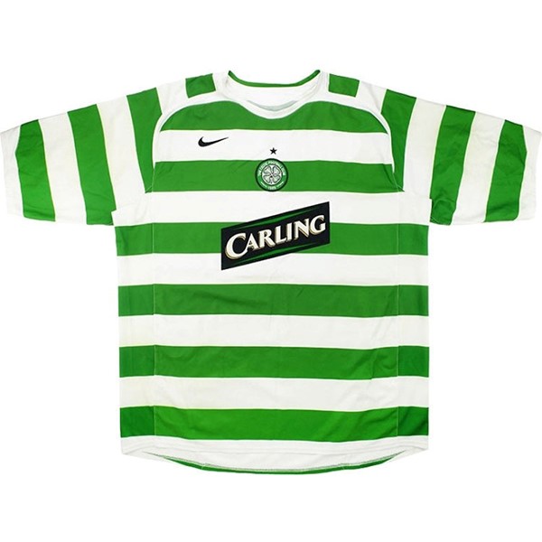 Heimtrikot Thailand Celtic Retro 2005 2006 Grün Günstige Fußballtrikots